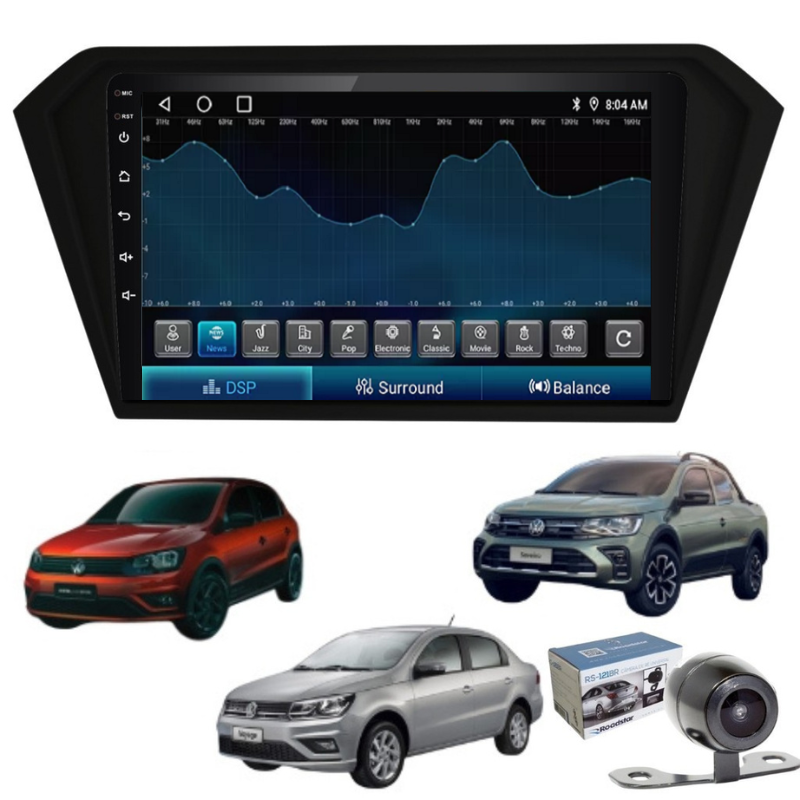 Radio Android Auto Carplay Gol Voyage Saveiro +2016 |2gb+32gb-5