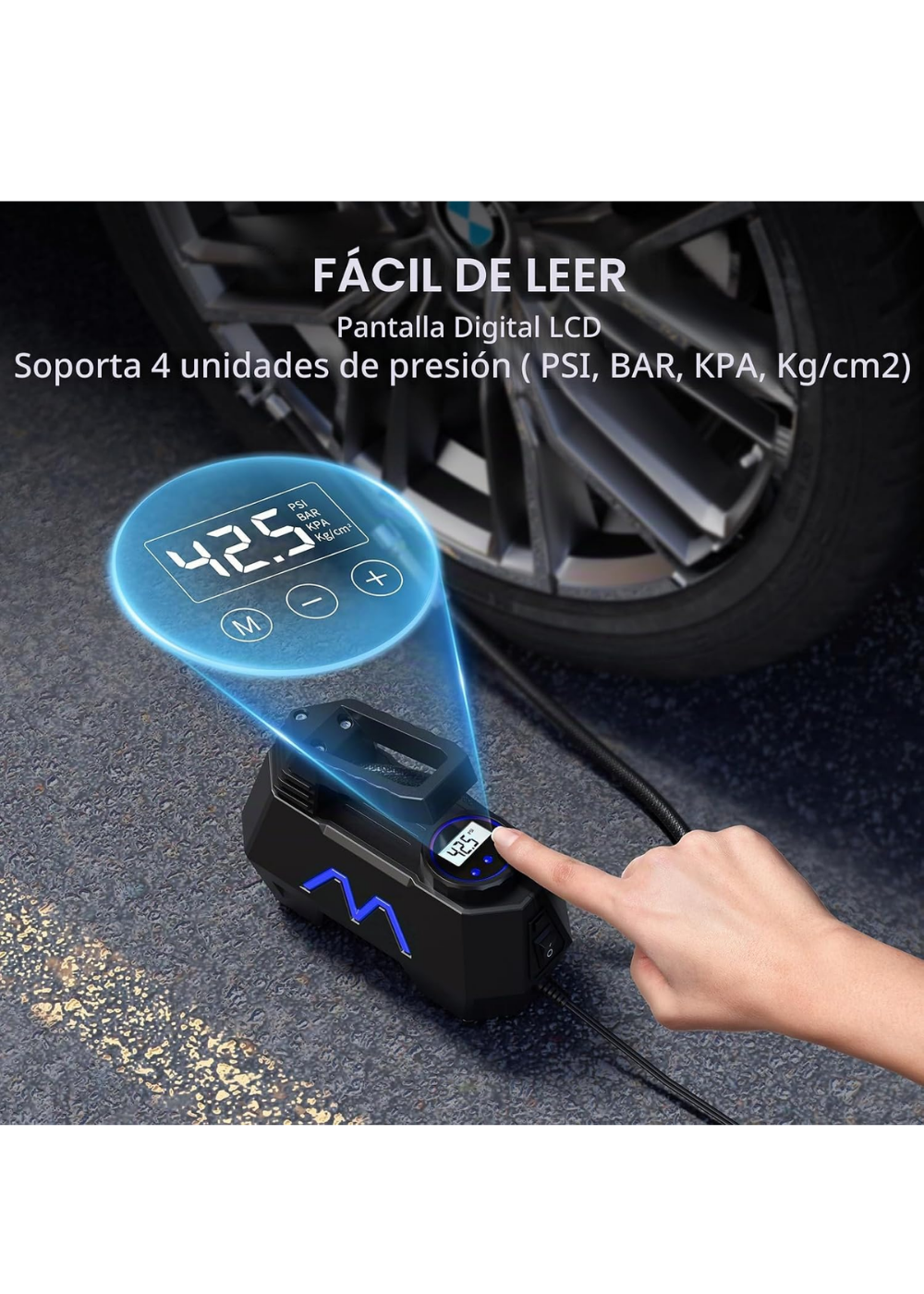 Compresor Inflador de Neumaticos 12V Digital 150 PSI-2