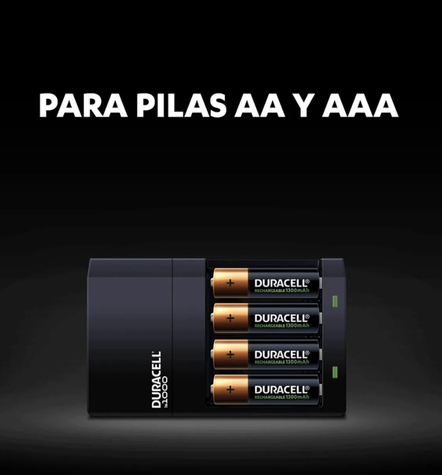 Cargador Duracell para Pilas AA/AAA + 8 Pilas Recargables AA/AAA-3