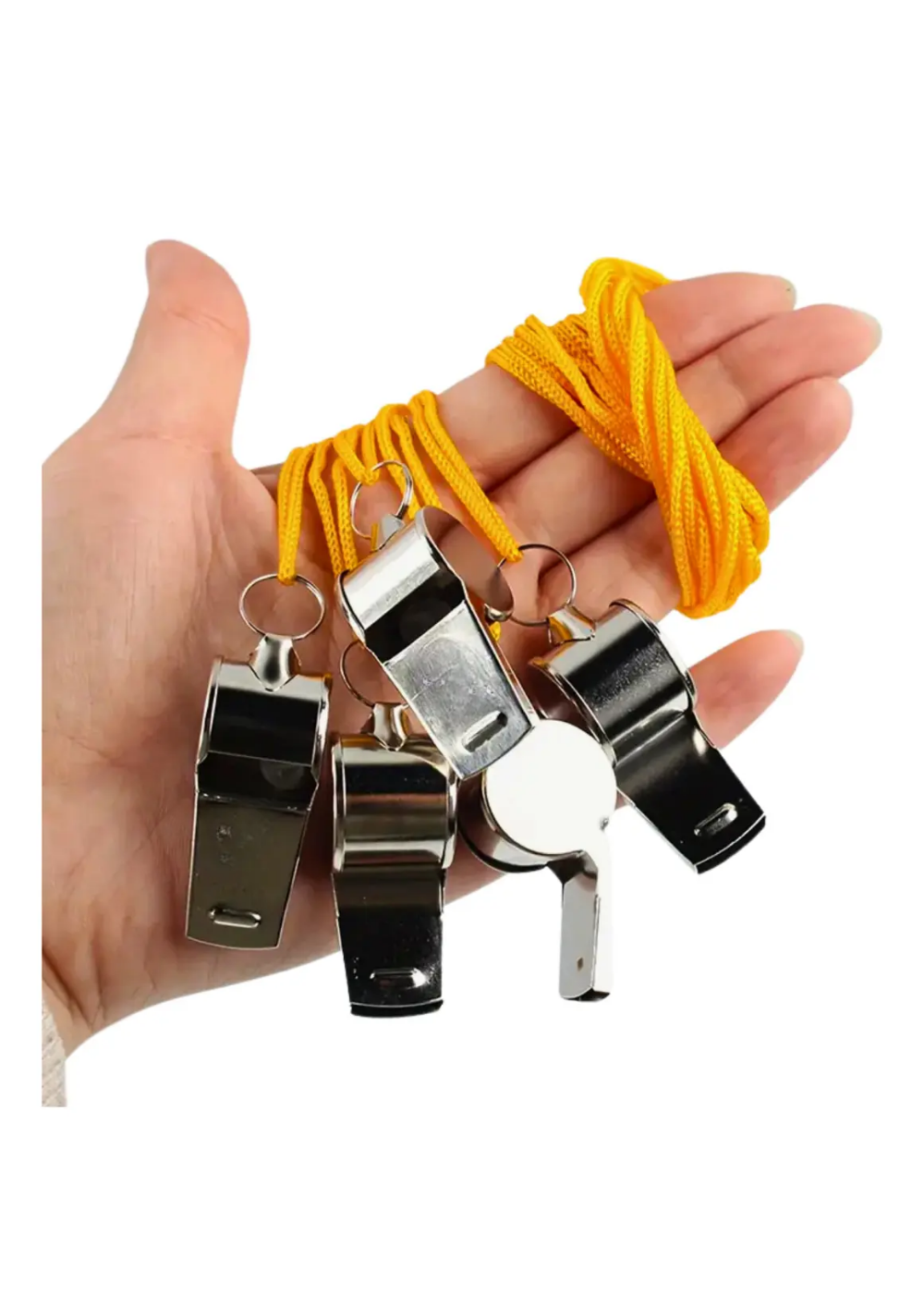 Silbato Metalico Acero Inoxidable Arbitro Emergencia-3