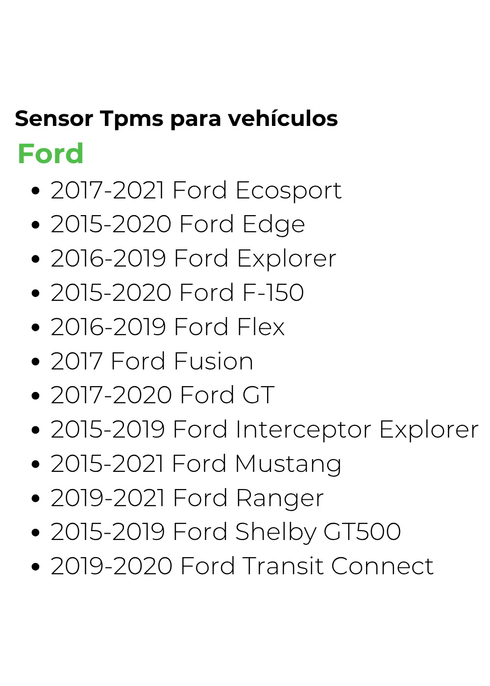 Sensor TPMS Presion De Neumatico Ford-5
