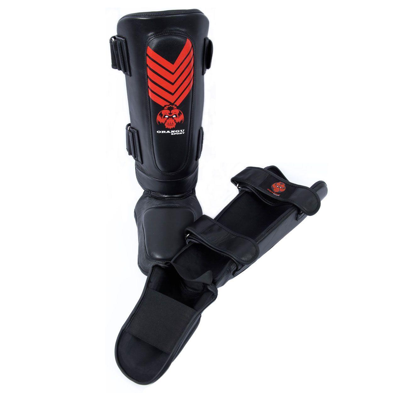 ESPINILLERAS CON EMPEINE / CUERO NATURAL /ORANGU SPORT-1