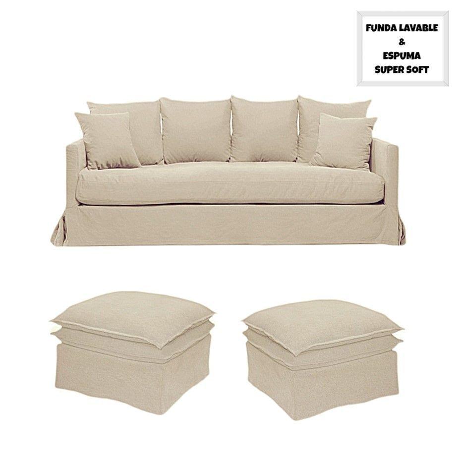 Living 311 urbano beige+ 2 ottoman -1