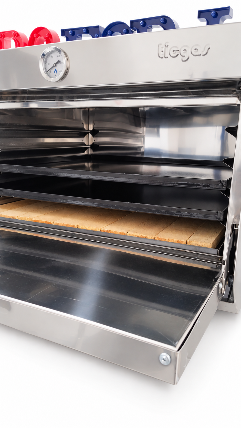 Horno industrial a gas 2 bandejas 65x58 cm-2