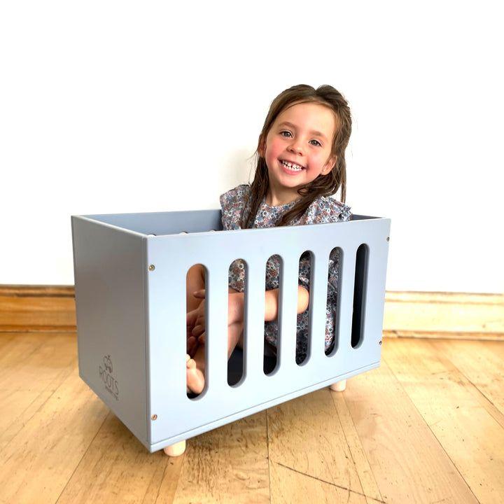 Cuna De Madera Olivia Gris-2