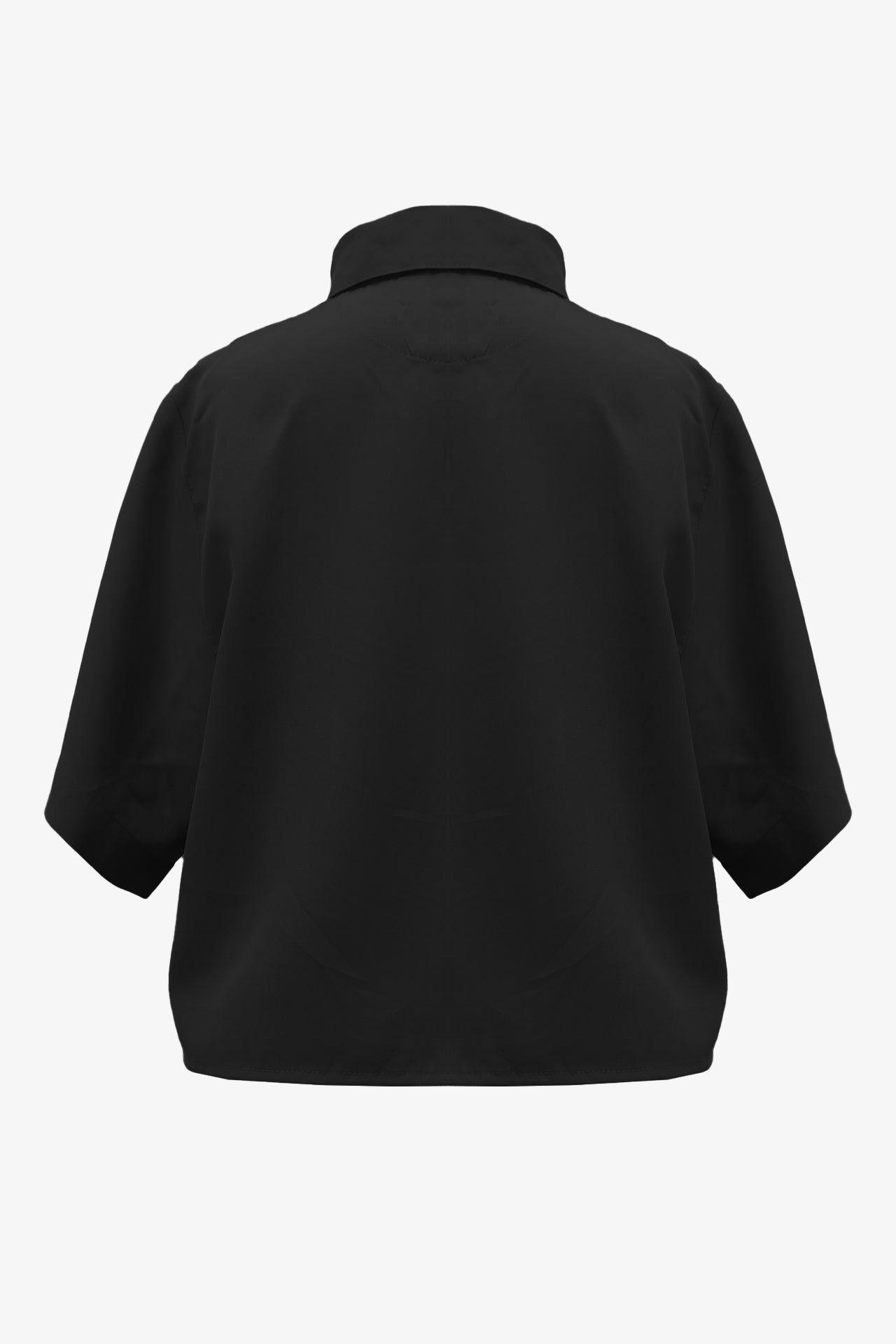 Camisa Crop TENCEL™ Negro-1