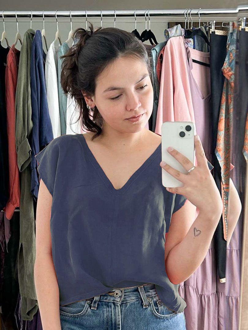 Top Isla Cupro Azul Marino-0