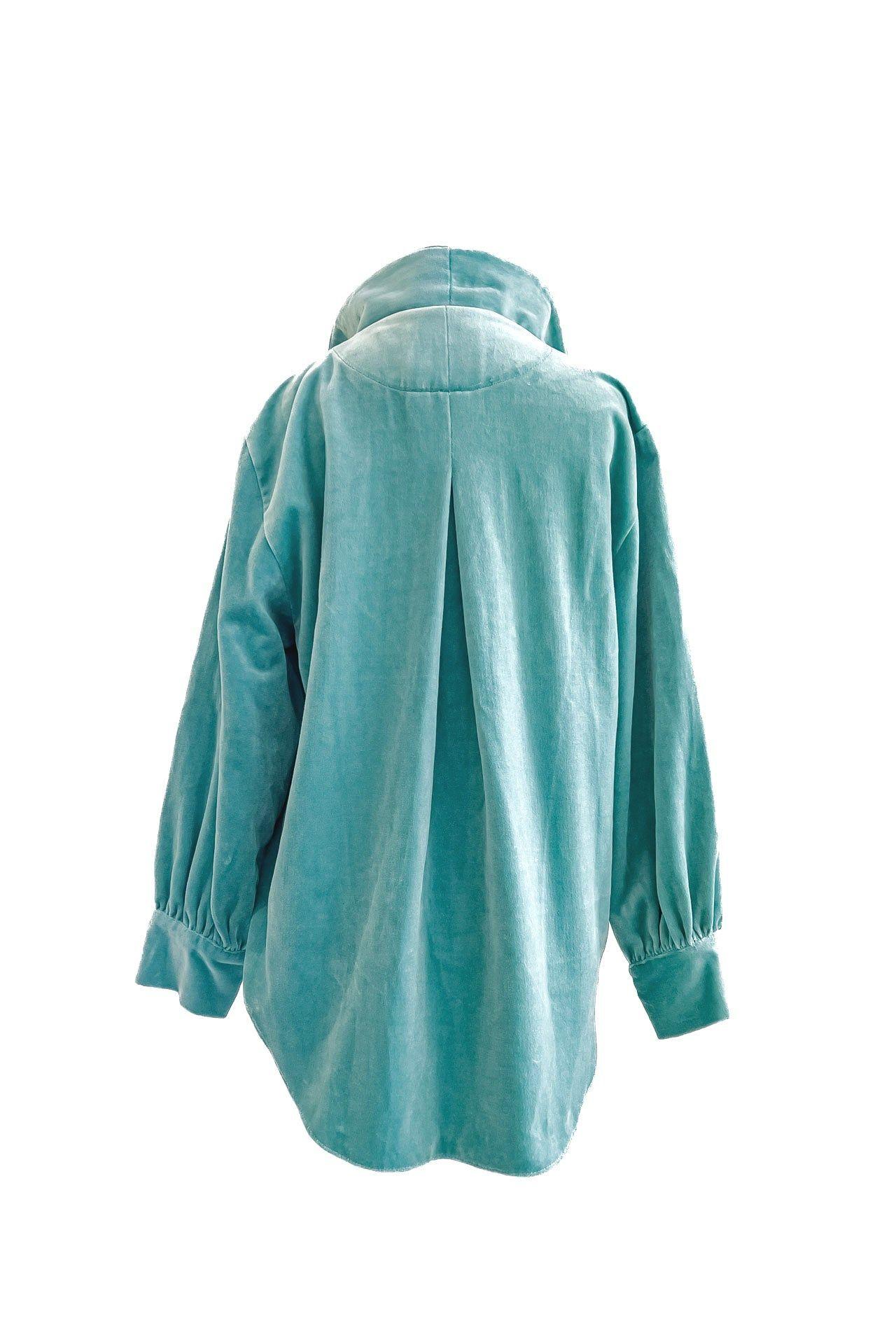 Leñadora Terciopelo Turquesa-6