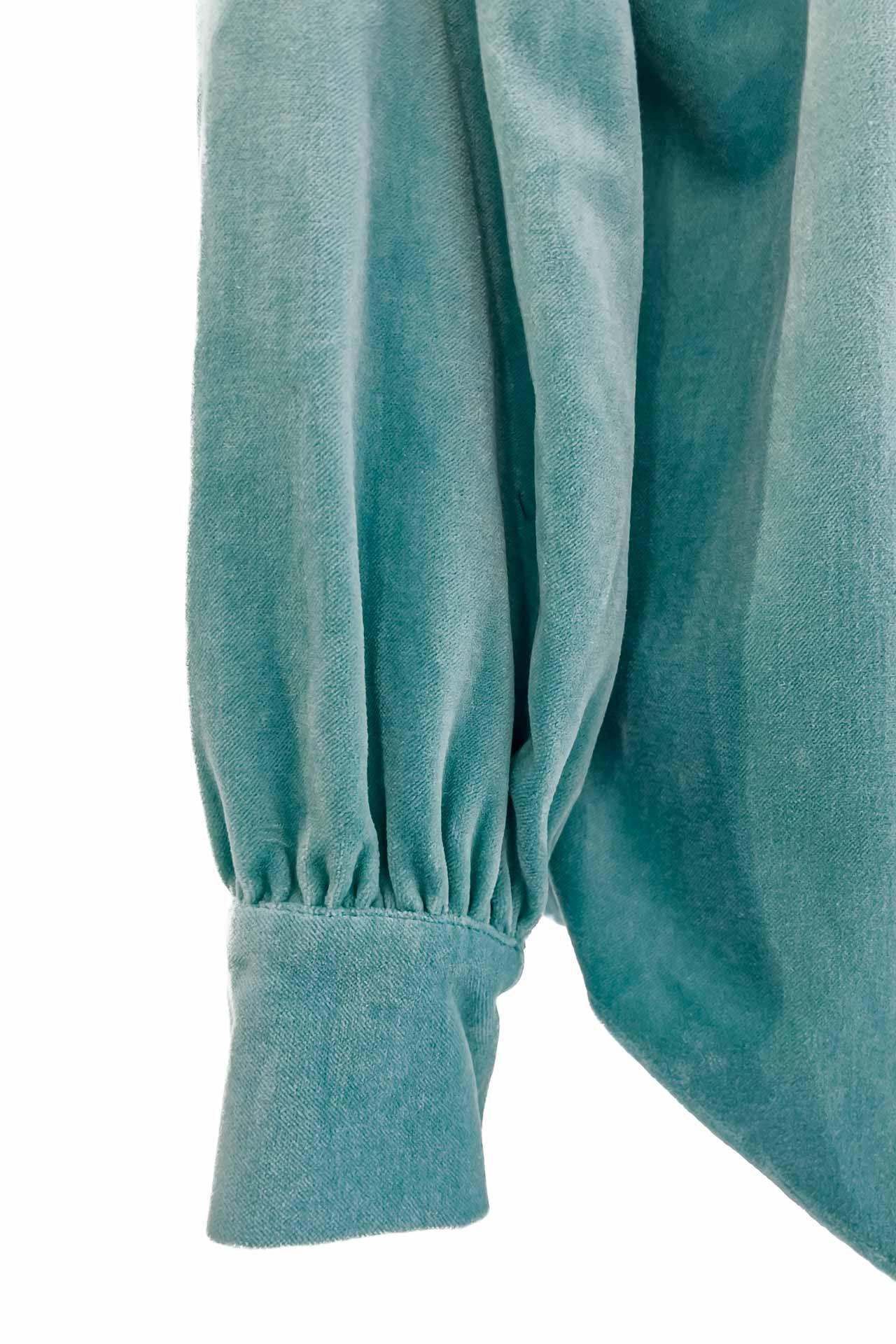 Leñadora Terciopelo Turquesa-8