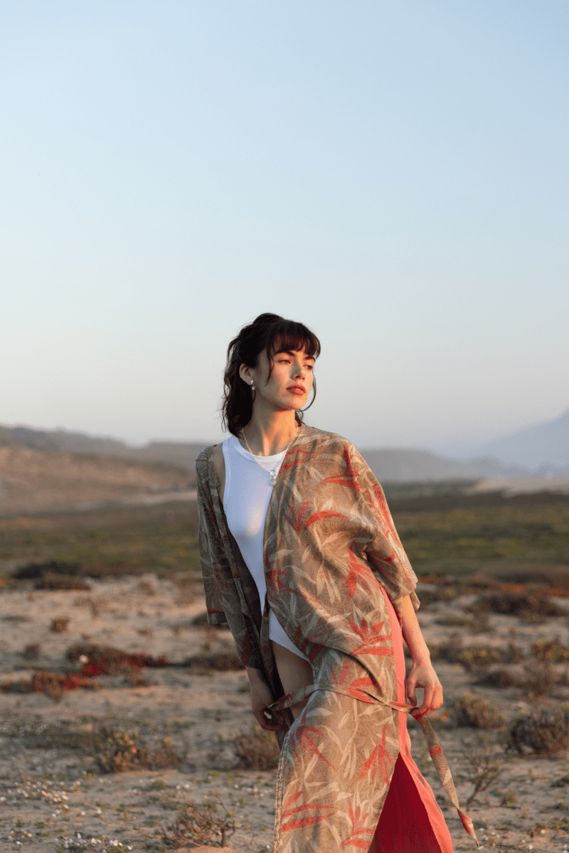 Kimono Vestido Manantial Beige-0