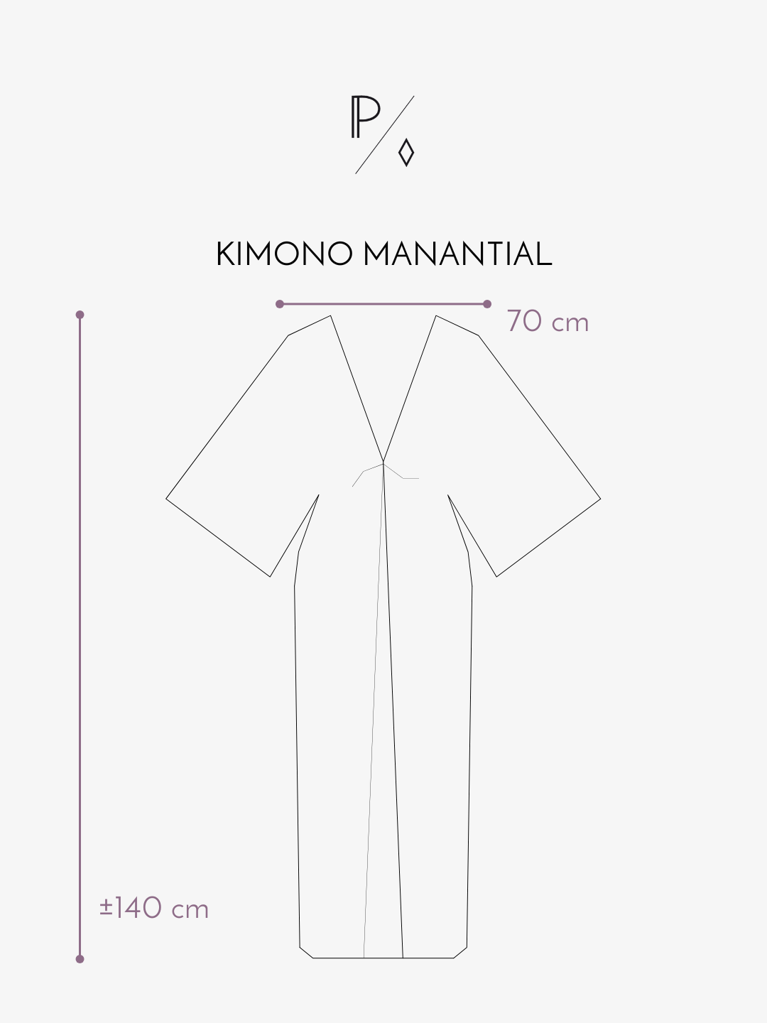 Kimono Vestido Manantial Seda-Tencel Morado-5