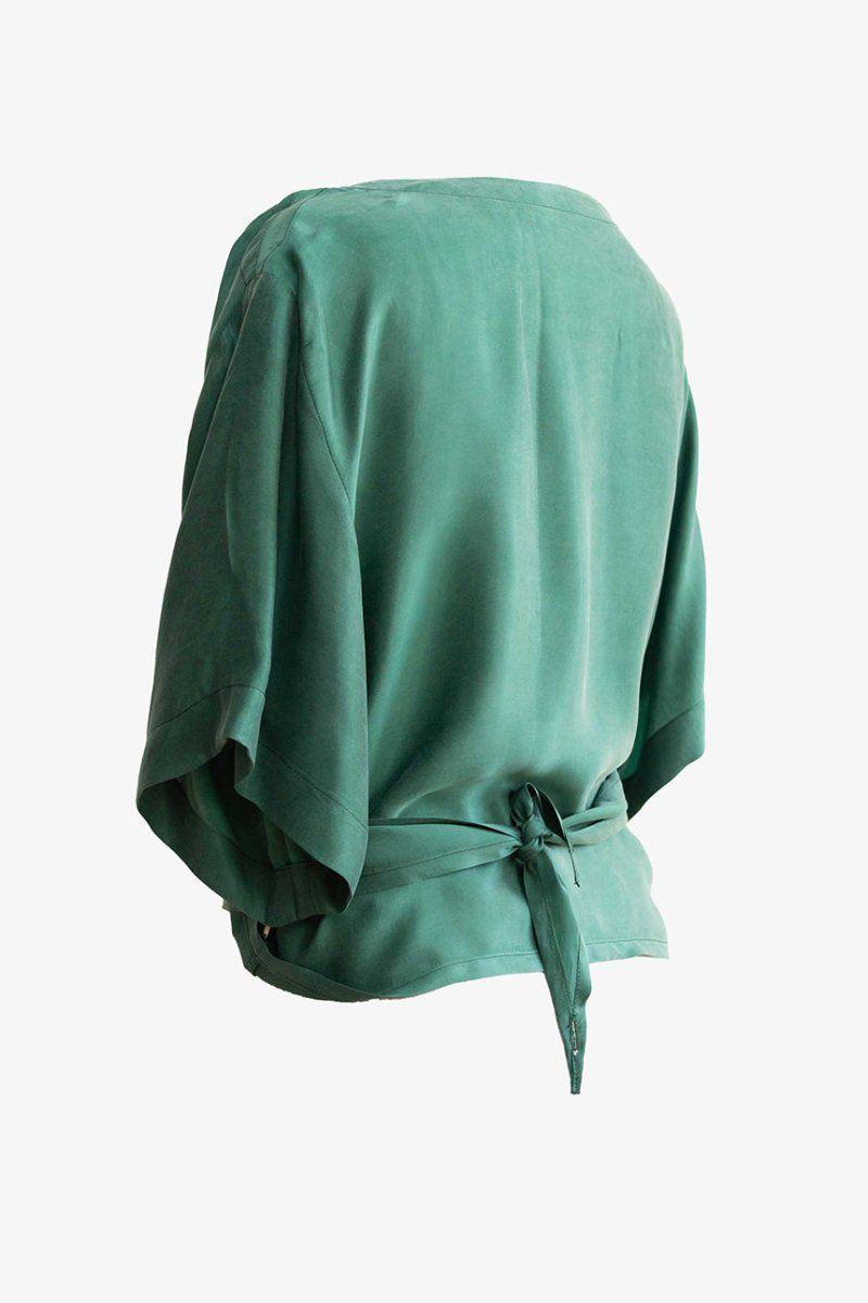 Blusón del Valle verde Cupro-2