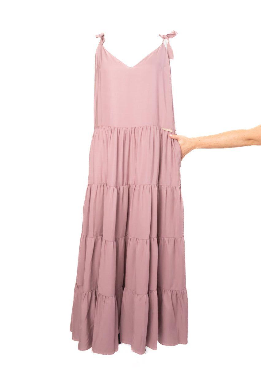 Vestido Cordillera Largo TENCEL™ - Rosado-2