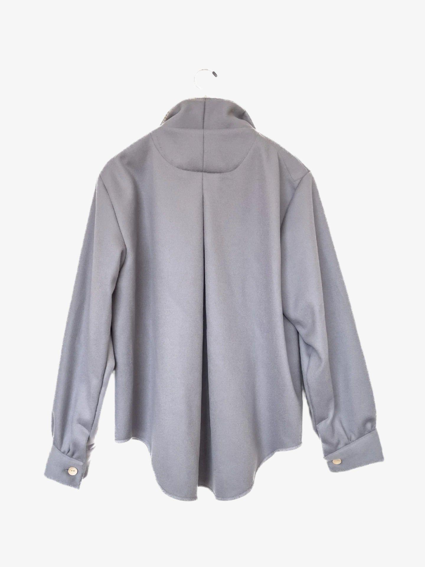 Leñadora 100% Lana Gris Ceniza-1