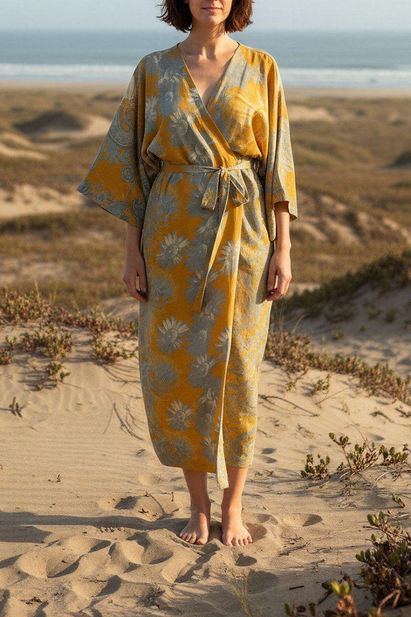 Kimono Vestido Manantial Amarillo-0
