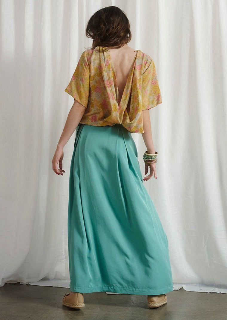 Falda Río TENCEL™ Verde Agua-1