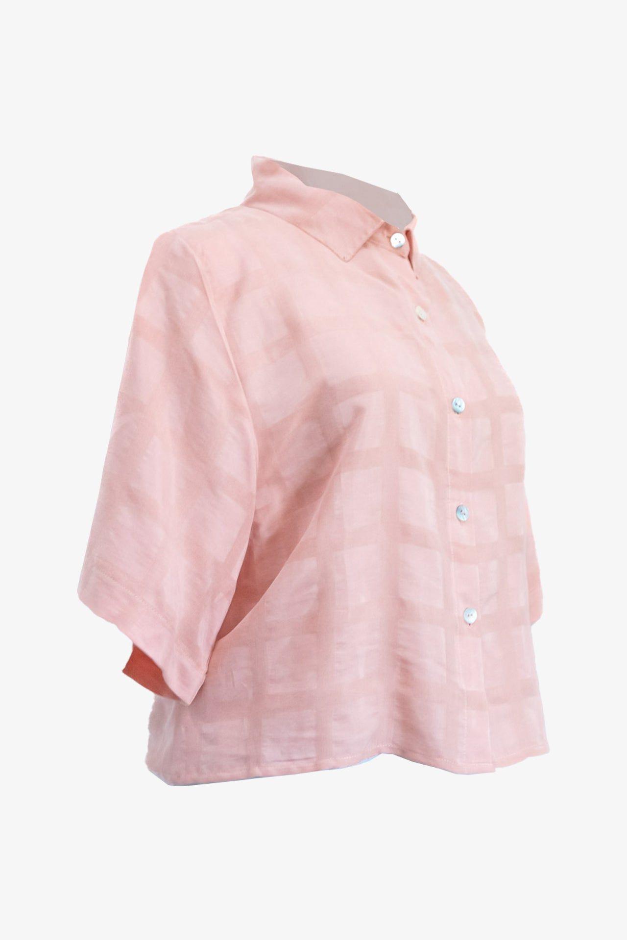 Camisa Crop TENCEL™ Rosado-1