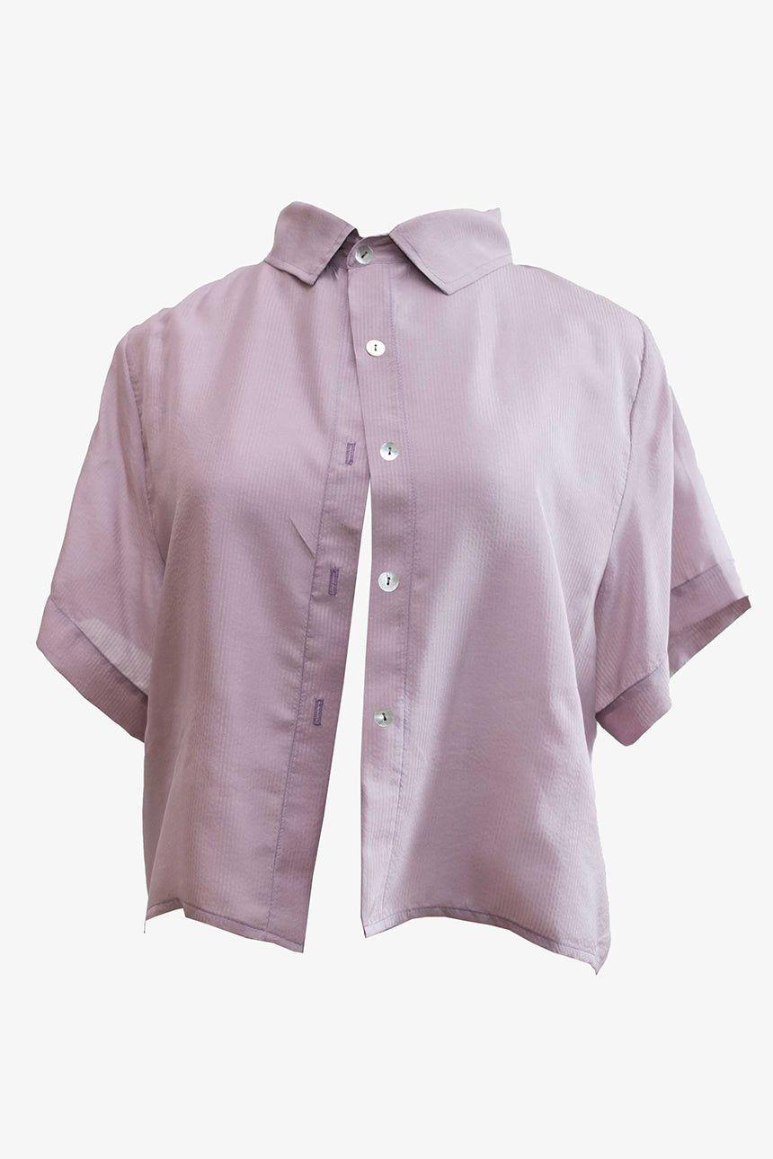 Camisa Crop Seda Lila-1