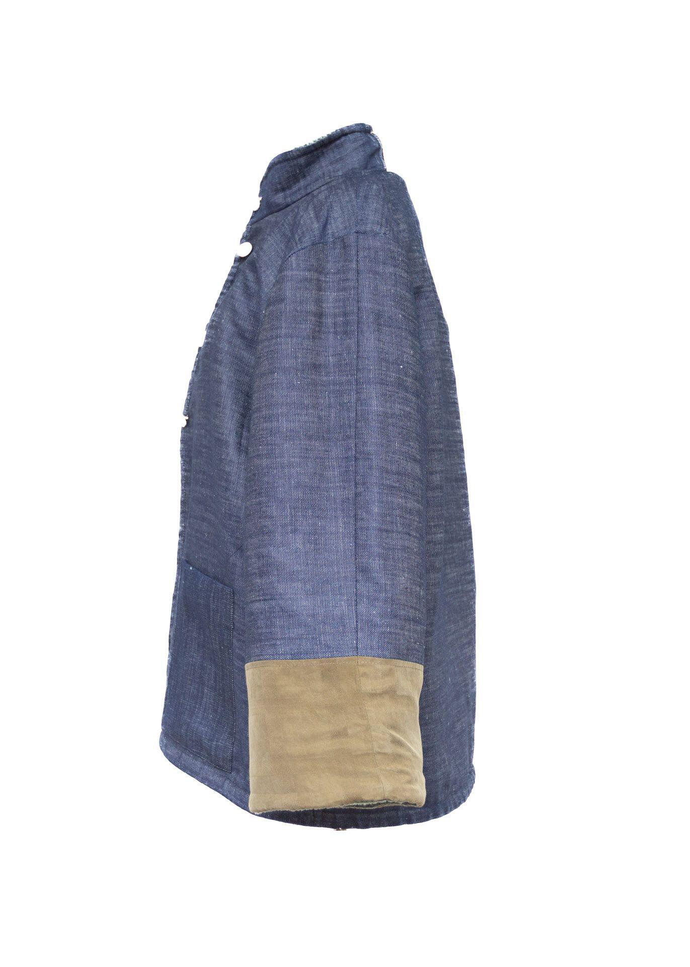 Chaquetón Reversible Lana Merino - Mezclilla-2