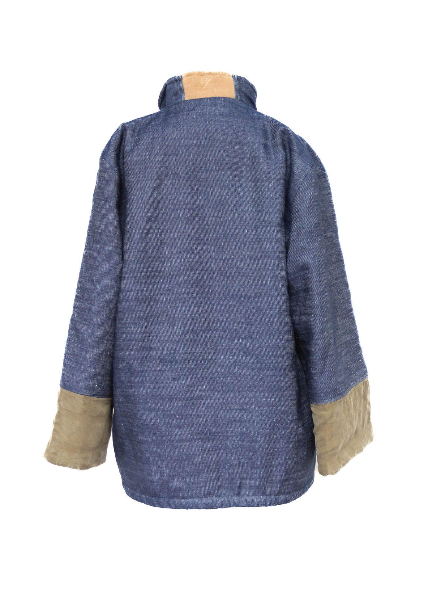 Chaquetón Reversible Lana Merino - Mezclilla-3