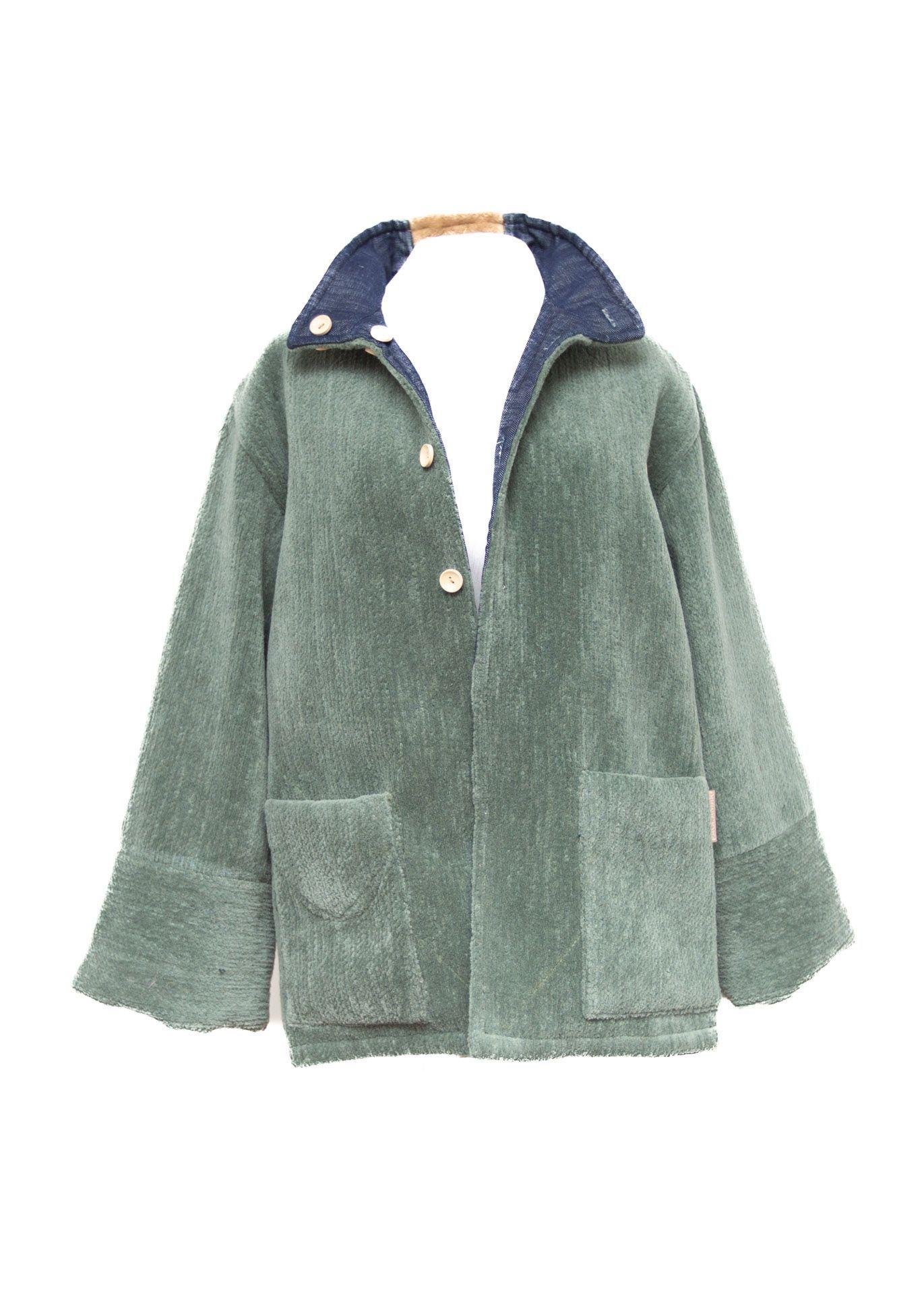 Chaquetón Reversible Lana Merino - Mezclilla-6