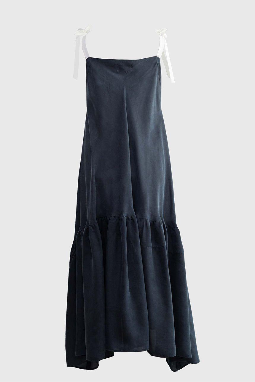 Vestido Pleamar Cupro Acero-3