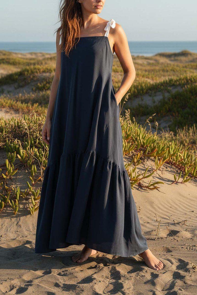 Vestido Pleamar Cupro Acero-5