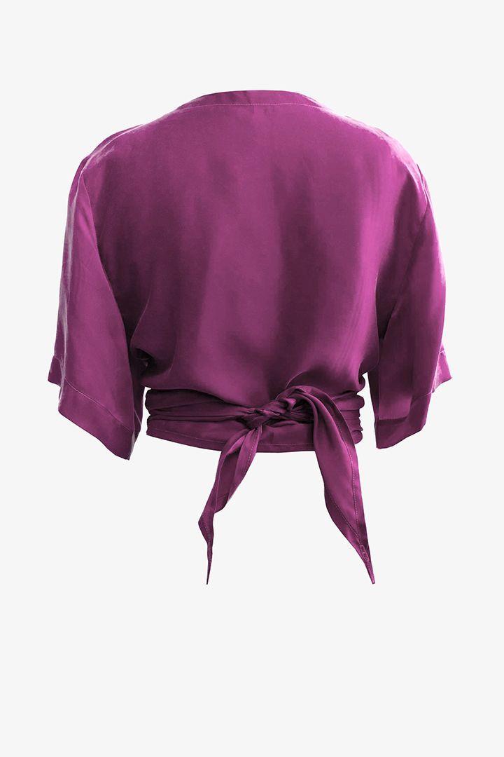 Blusón del Valle Cupro Fucsia Obispo-2