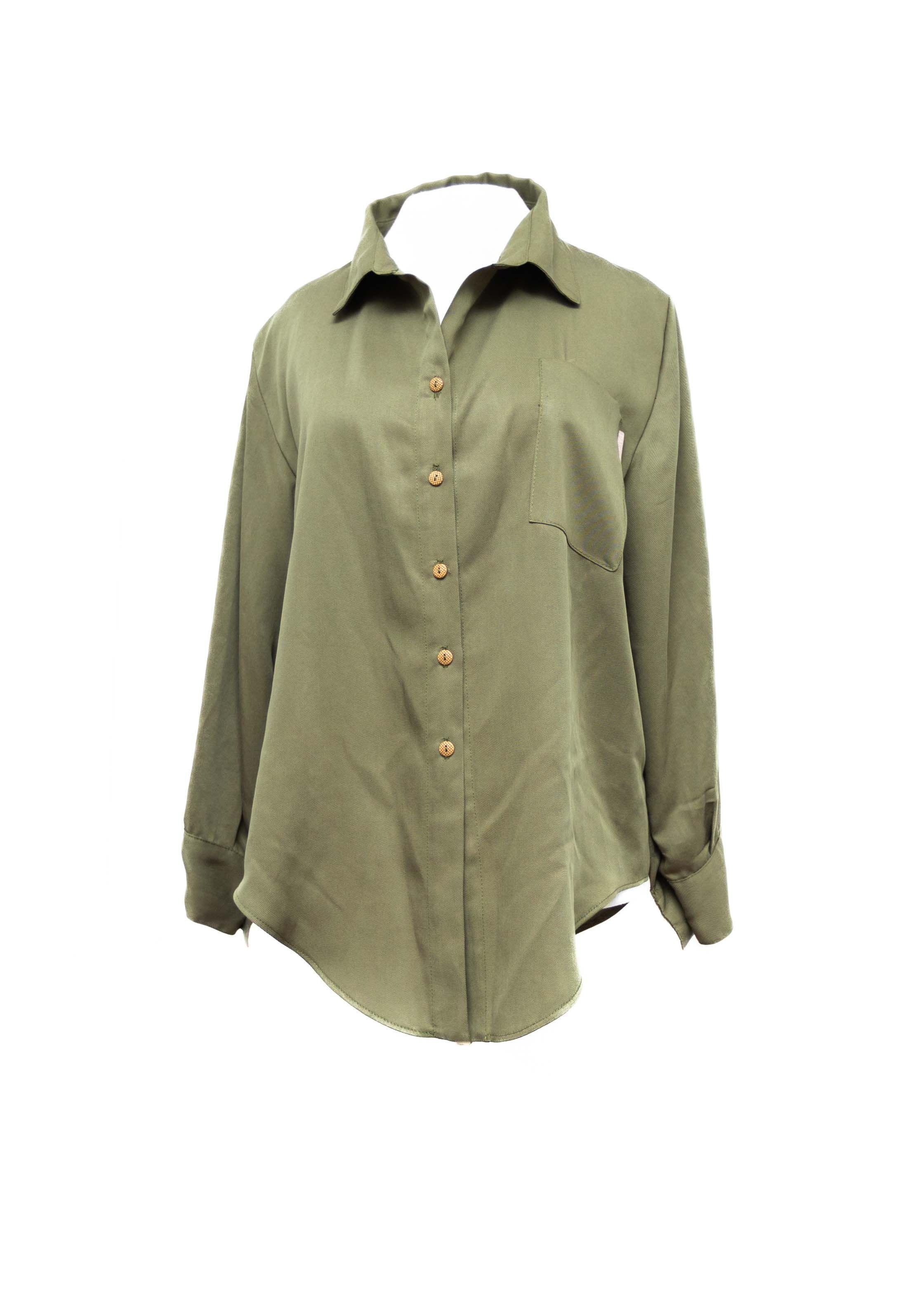 Blusón Camisero TENCEL™ Verde-0