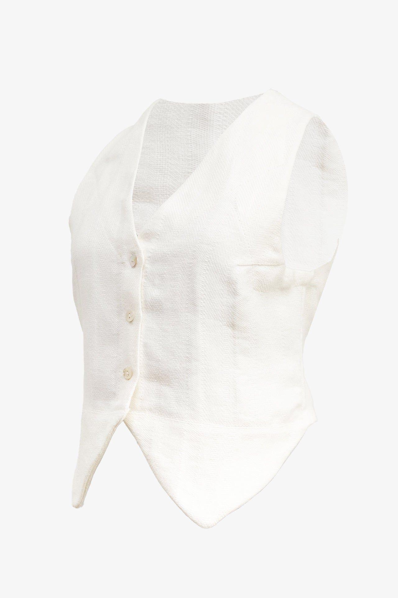 Vest Verano Lino - Blanco-2