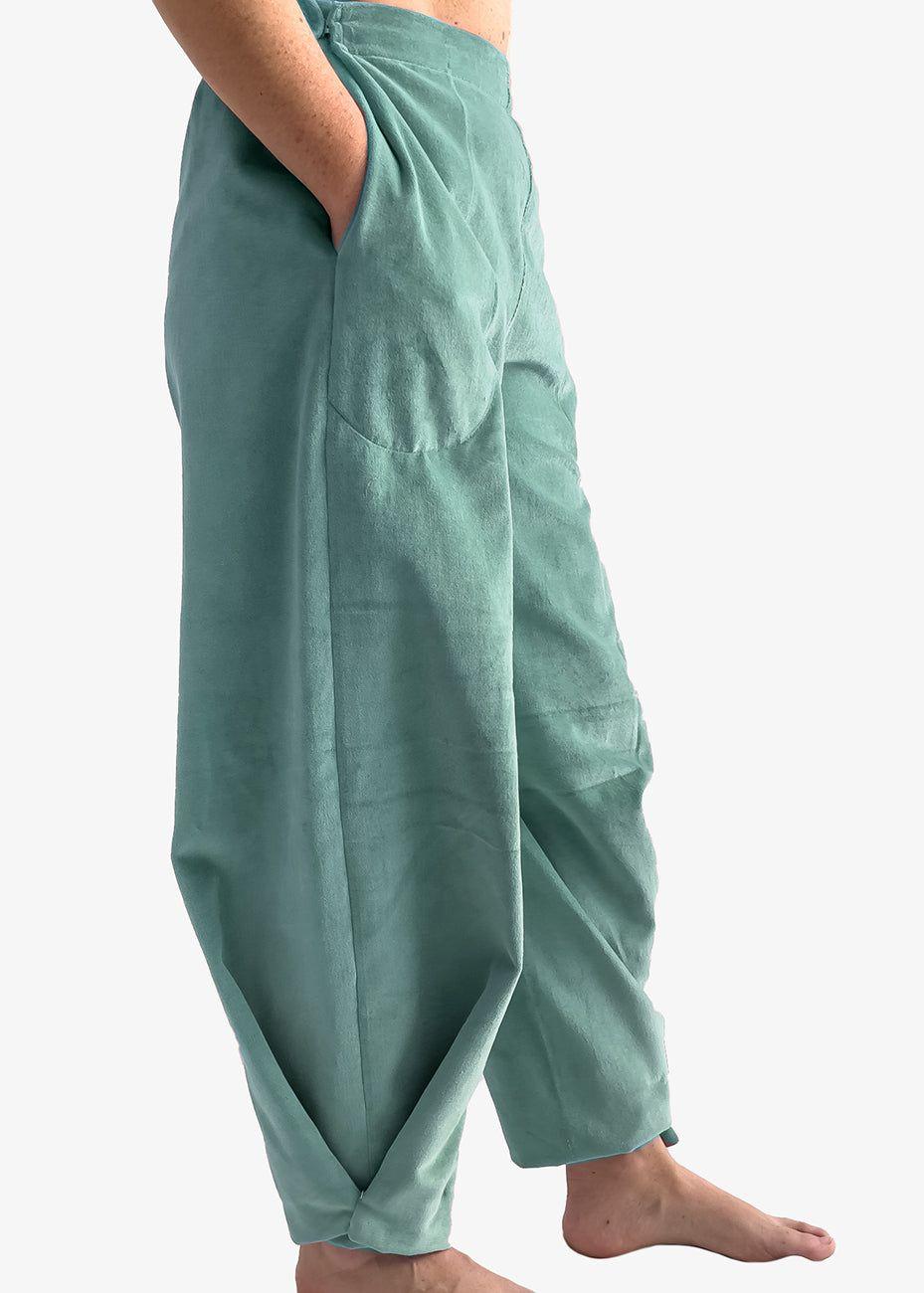 Pantalón Litoral Terciopelo 100% de Algodón Orgánico Turquesa-6