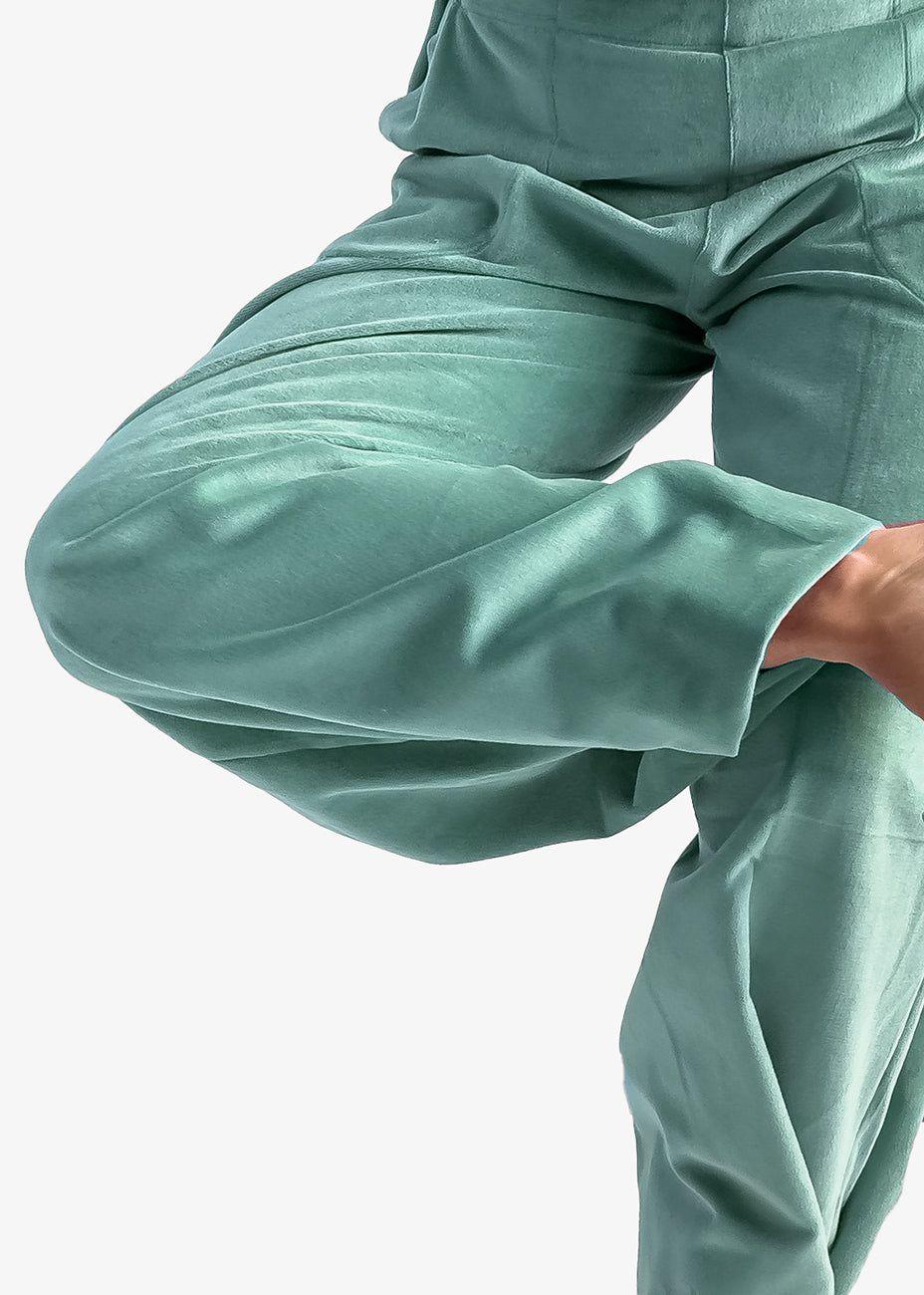 Pantalón Litoral Terciopelo 100% de Algodón Orgánico Turquesa-7
