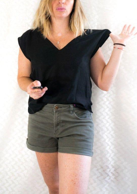 Top Isla TENCEL™ Negro-1