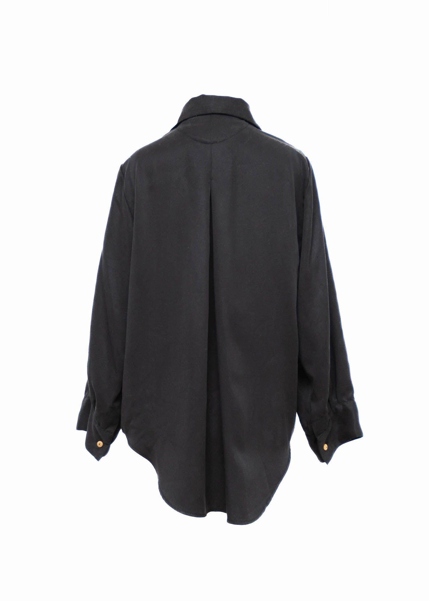 Blusón Camisero TENCEL™ Negro-1
