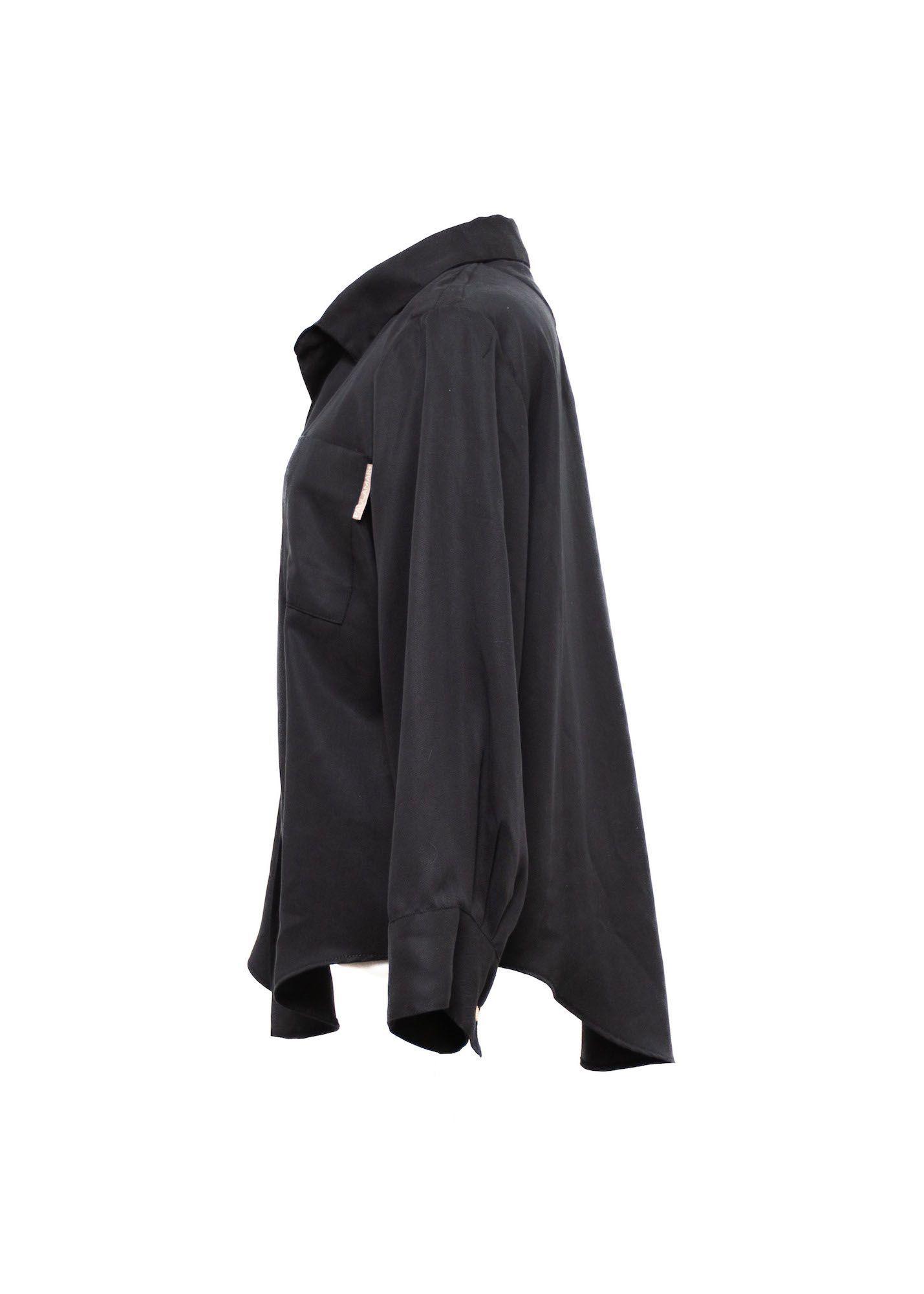 Blusón Camisero TENCEL™ Negro-2