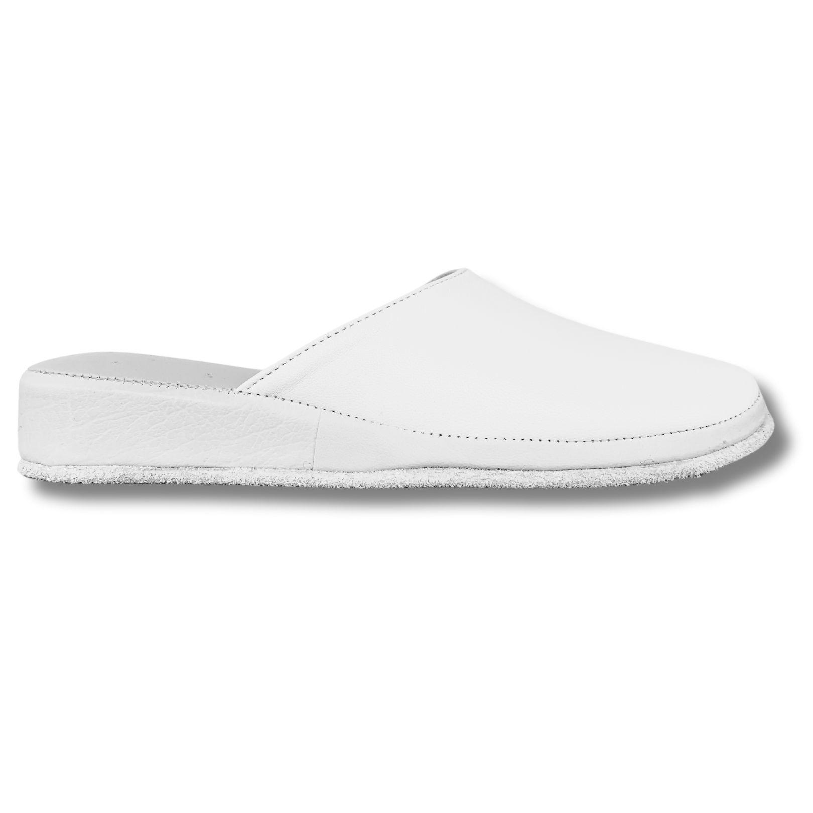 Pantuflas/Zapatillas de levantar Cuero Mujer 24 blanco-0