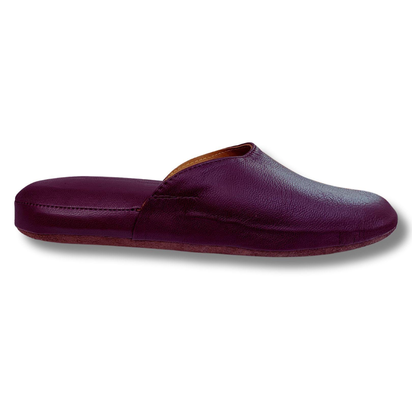 Pantuflas/Zapatillas de levantar Cuero Hombre 22 maos burdeos-0
