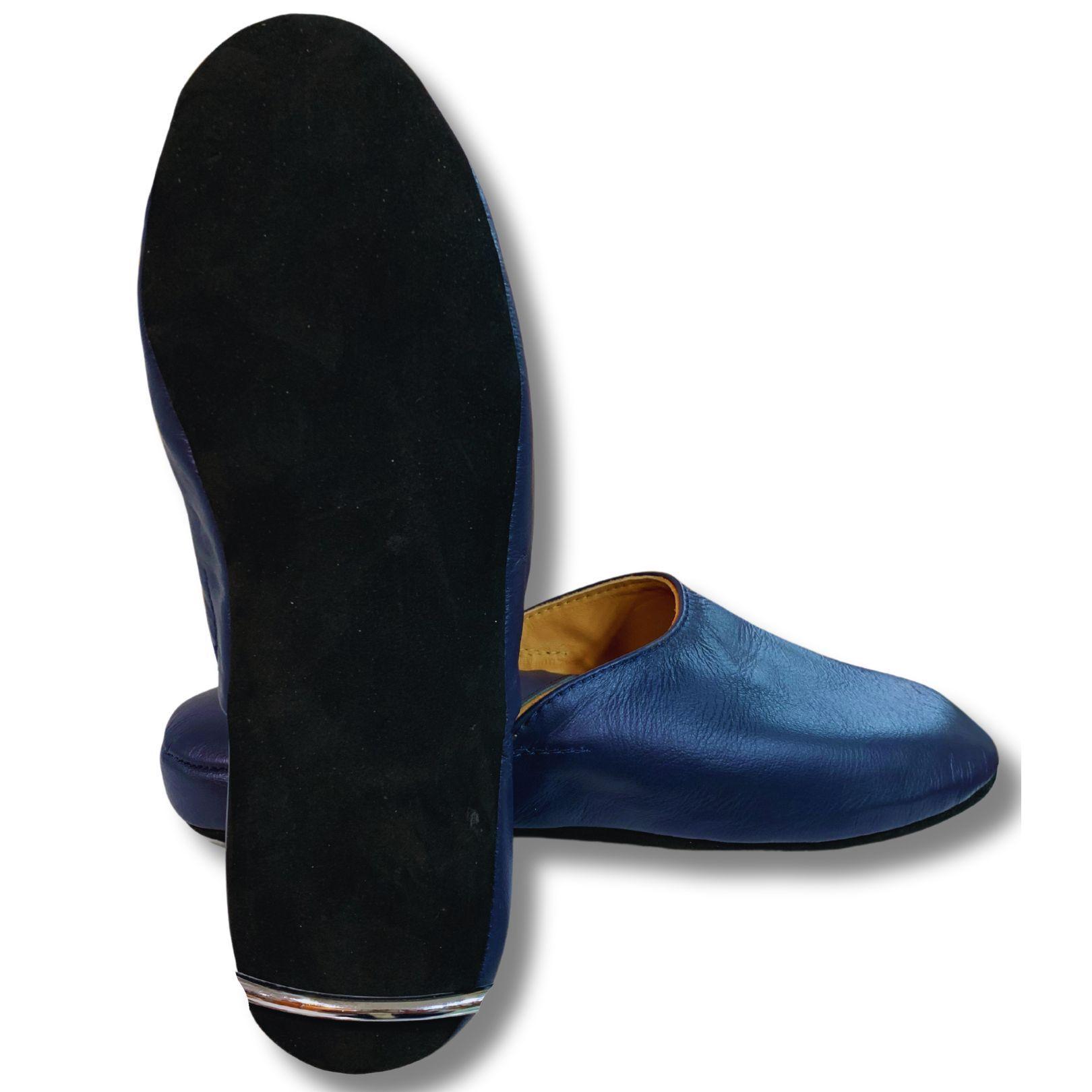 Pantuflas/Zapatillas de levantar Cuero Hombre 22 maos azul-2