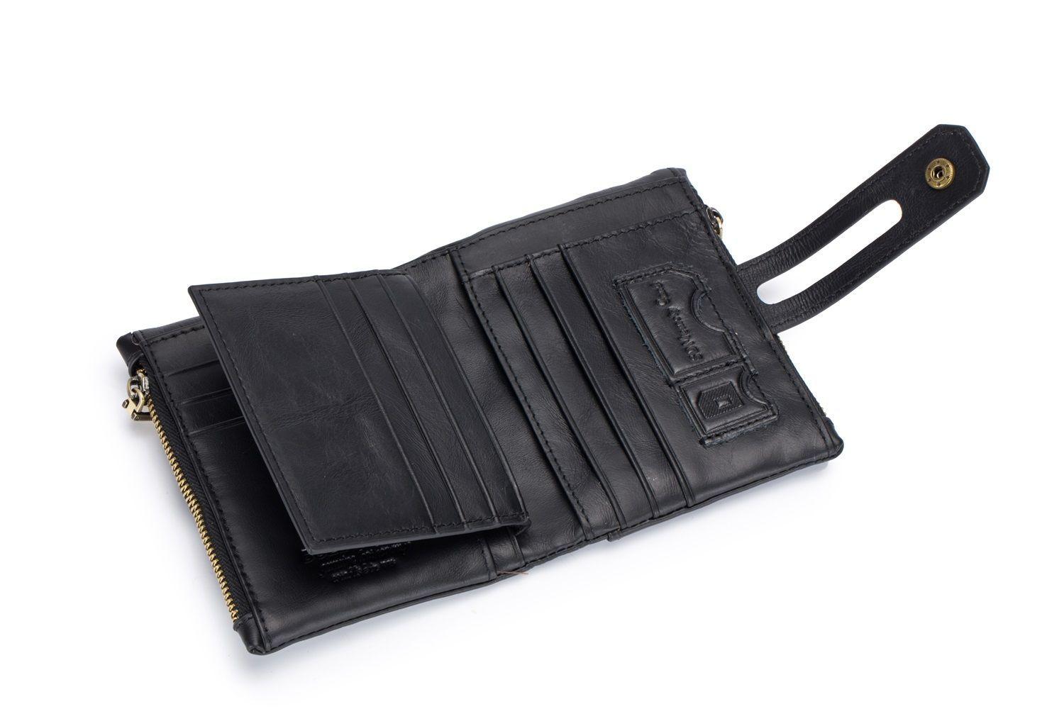 Billetera De Cuero Con Monedero Bullcaptain Qb021-2