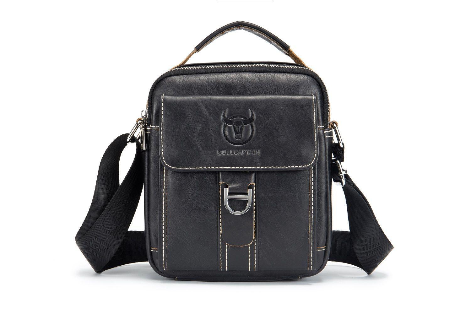 Bolso Cartera de cuero hombro Bullcaptain modelo Djb 038-3