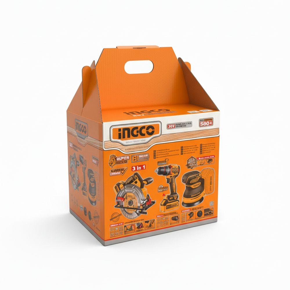 Kit Ingco P20S Brushless 3en1 Taladro + Sierra + Lijadora-2