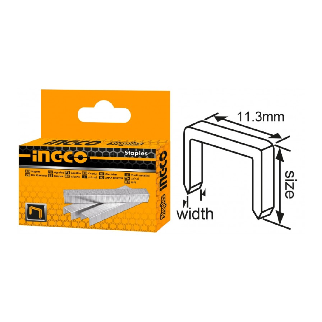 GRAPAS CAJA 1000 UNIDADES 10X0,7MM INGCO STS0110-1