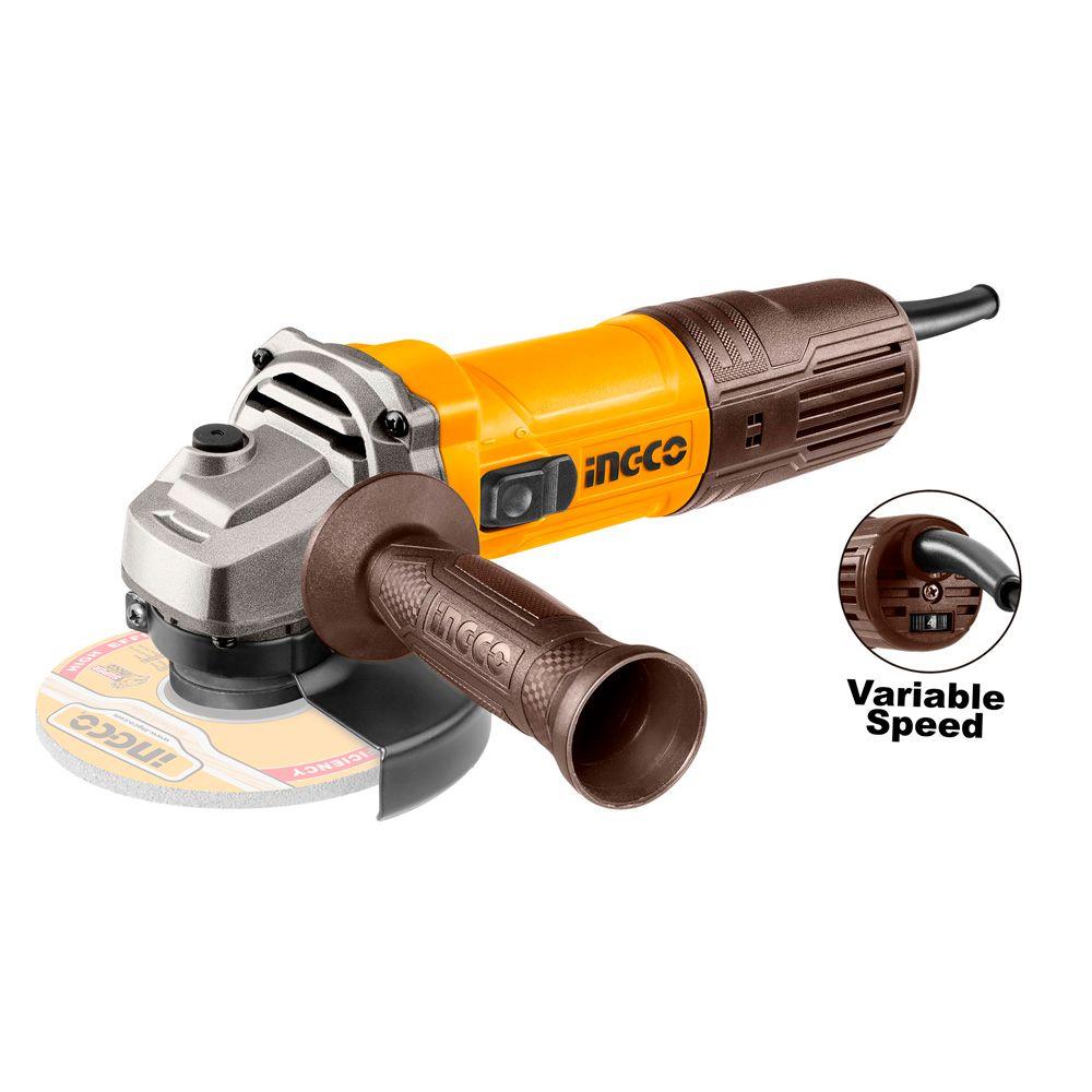 Esmeril Angular Electrico Industrial Vel. Variable 5" 900W/125Mm Ingco Ag900285-0