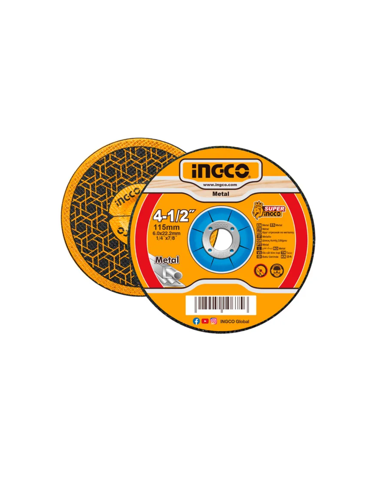 Esmeril Bl C/Hm +Bat 4Ah Y Car+10 Discos 4 1/2" 20V/115Mm-5
