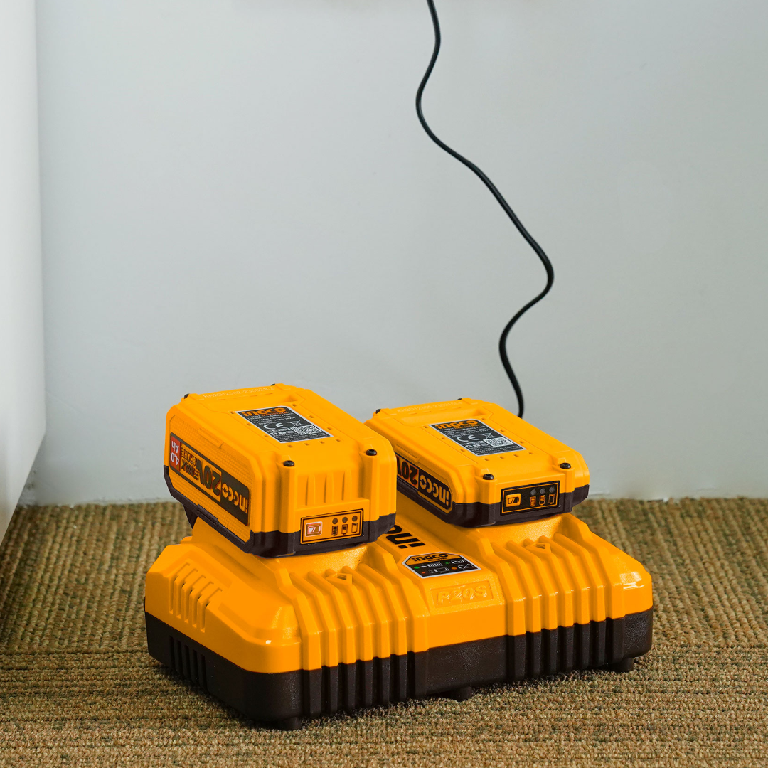 Cargador De Bateria Rapido Doble 4Ah Industrial P20S 20V-2