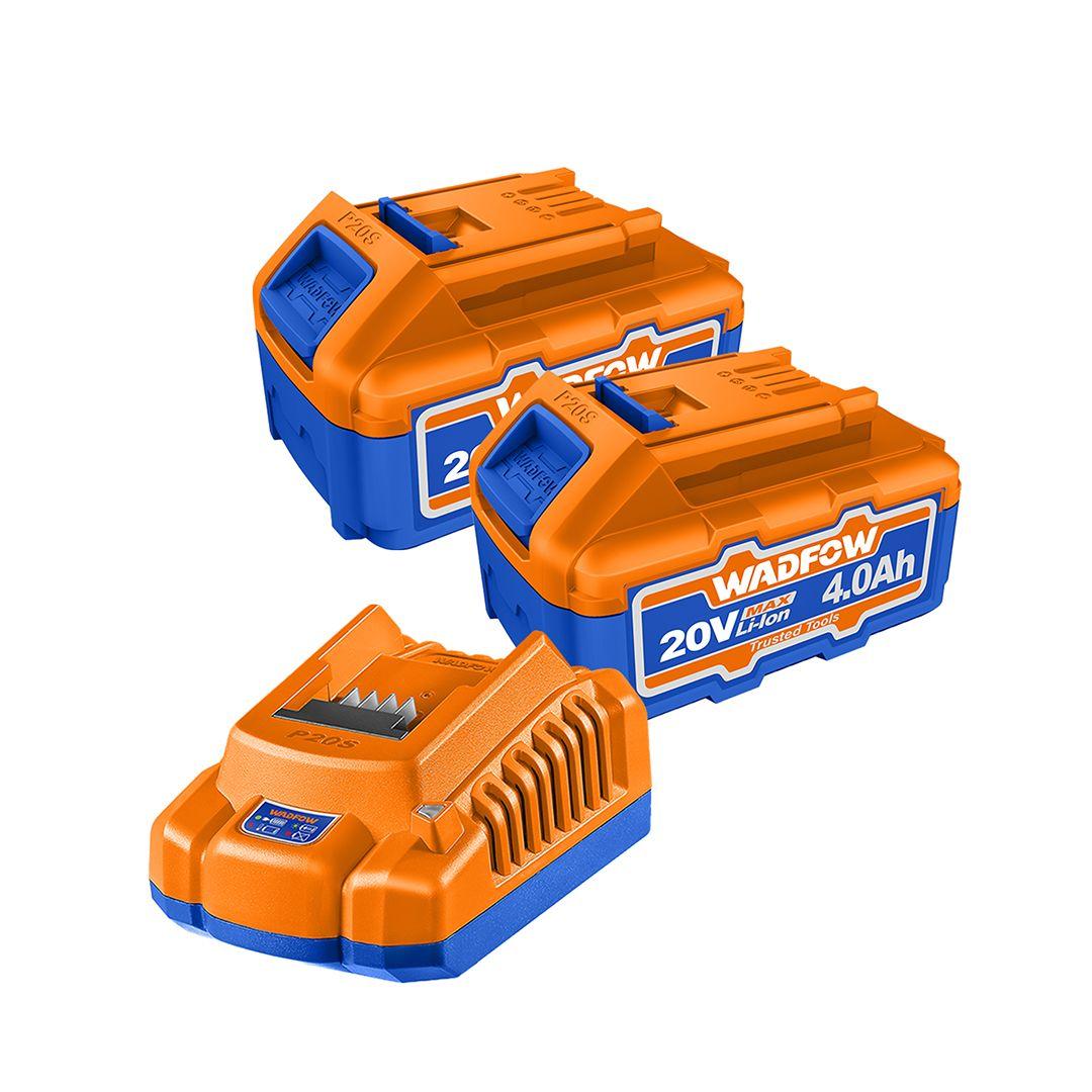 Kit Taladro y Esmeril Inalámbrico Wadfow 20V + 2 Bat y Carg.-3