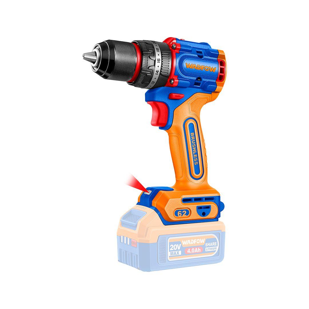 Kit Taladro y Esmeril Inalámbrico Wadfow 20V + 2 Bat y Carg.-6