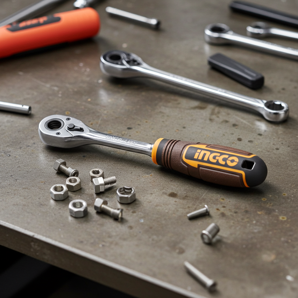 Llave Chicharra Industrial 45T 1/2" Ingco Hrth0812-2