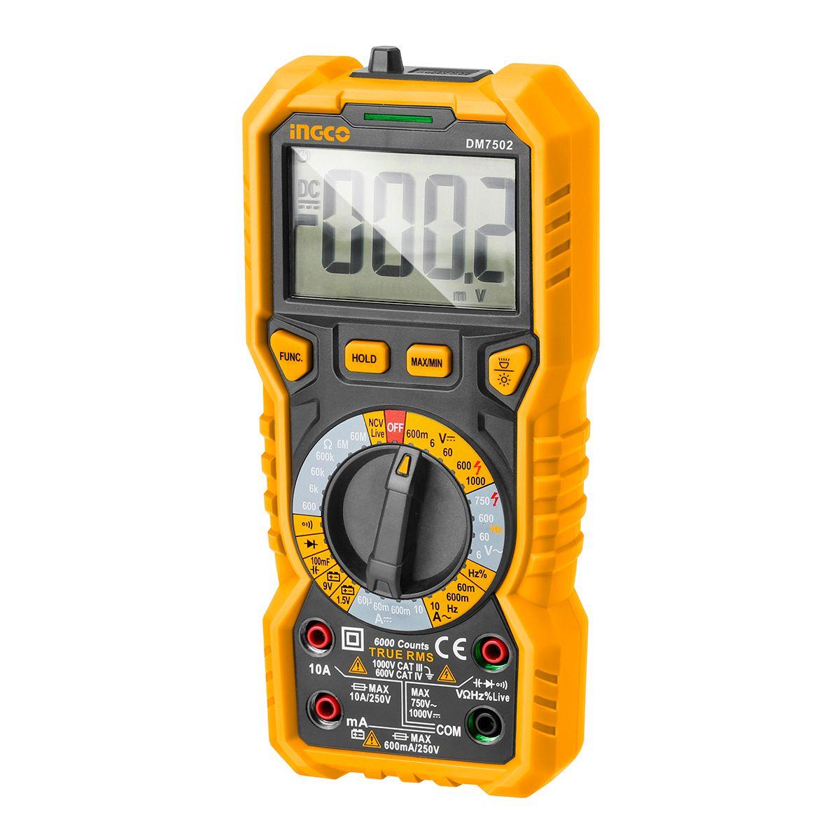 Multimetro Digital 6000 Cuentas Ingco Dm7502-1