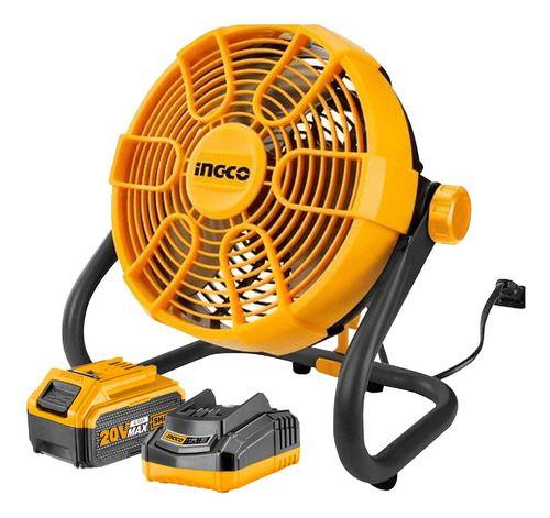 Kit Ventilador + Bateria 4Ah Y Cargador Normal 20V/11" Ingco-0